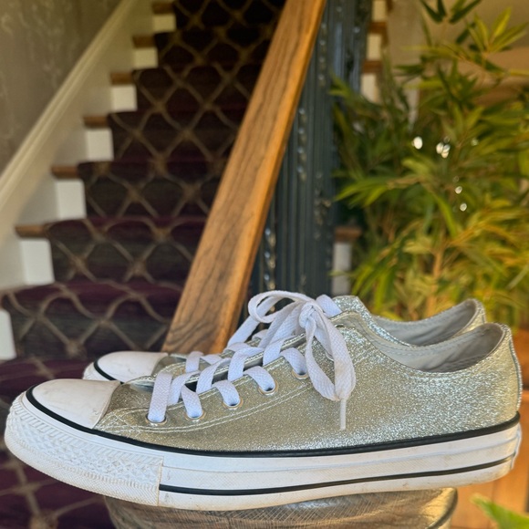 Chuck Taylor converse All-Stars sparkle party low top  very good condition 8.5 - Picture 7 of 13